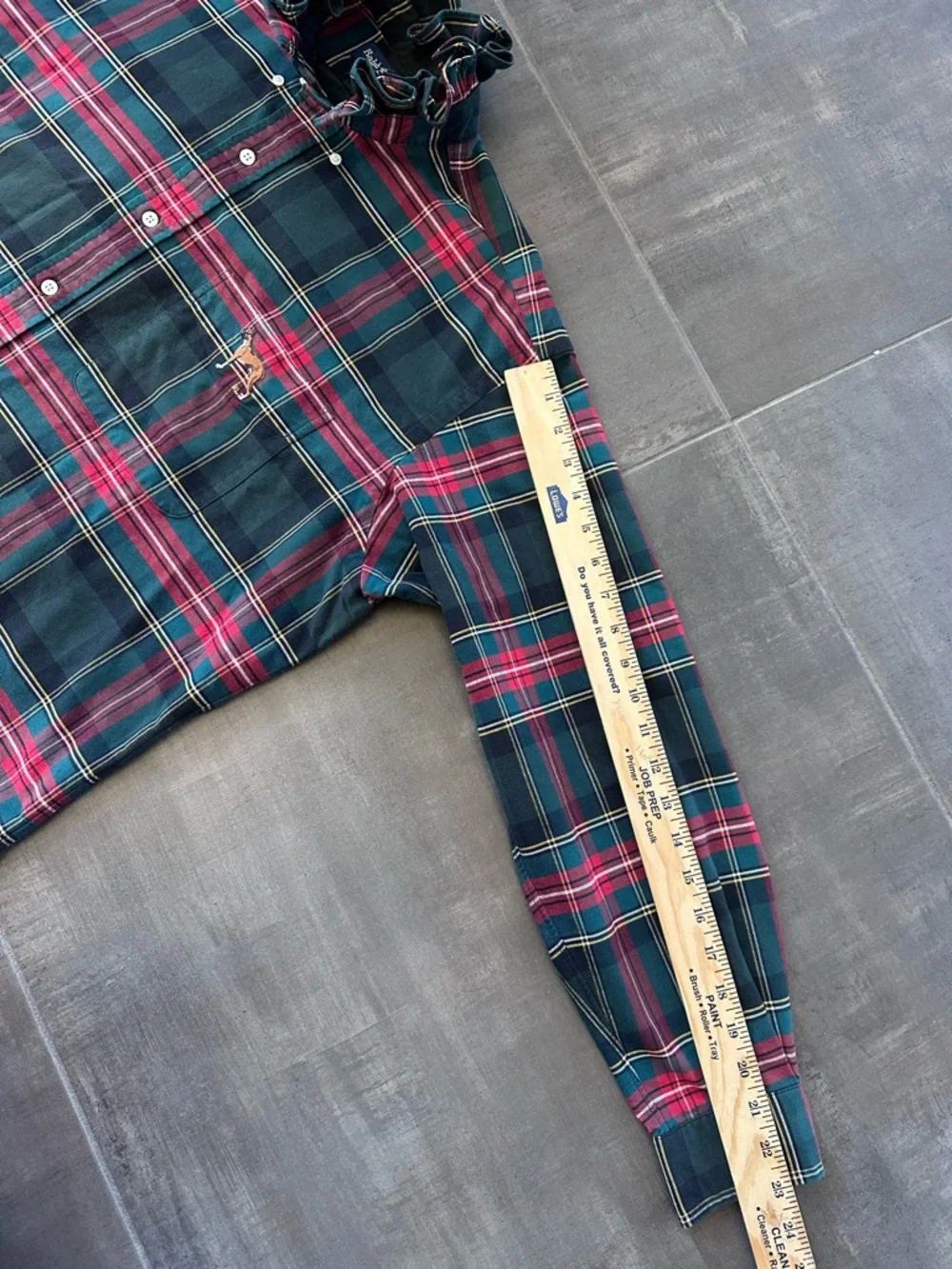 Ralph Lauren Blake OOAK Ruffle Collar Boxer Dog Plaid Top | Reworked | Large - Picture 7 of 7